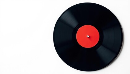 Turntable vinyl record isolated on white background, gramophone, isolated