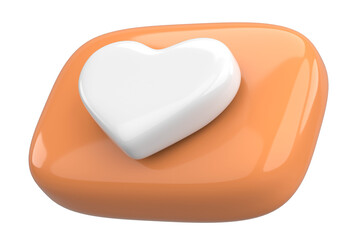 Like icon. Like button. 3D illustration.