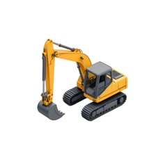 Yellow Excavator Construction Vehicle Machinery