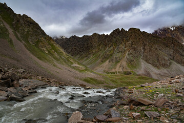 Fototapeta premium mountain landscape with clouds