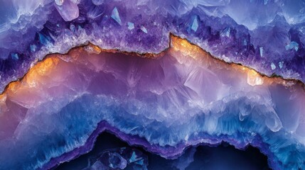 Vibrant Purple Blue Orange Geode Crystal Texture