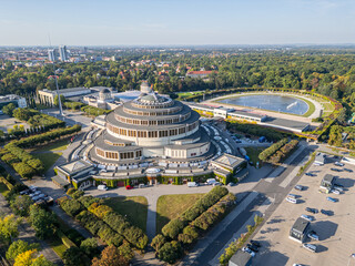 drone photo of the Centennial Hall or Hala Stulecia event venue in Wrocław Poland during an afternoon © maminemessaoudi