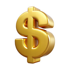 3d golden sign dollar illustration