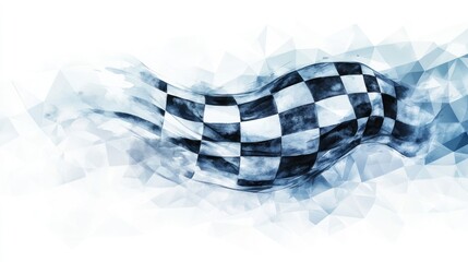 Checkered flag waving, abstract background (1)