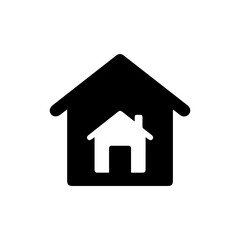 Real Estate Sale with House Silhouette Black Icon