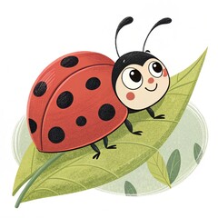 Obraz premium A vector illustration of a lady bug
