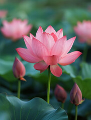 pink water lily 
