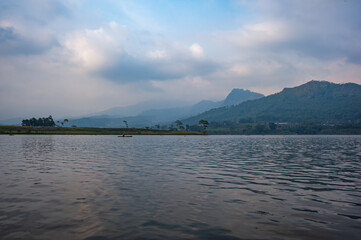 Selorejo Lake in East Java, Banturejo, Malang, East Java, Indonesia