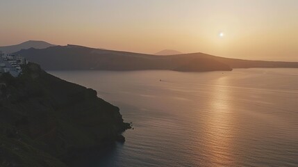 Obraz premium Santorini, Greece: A Mesmerizing Aegean Gem of Cliffside Beauty and Timeless Charm