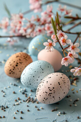 Obraz premium red easter eggs 