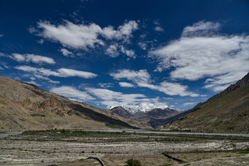 mountain landscape with blue sky