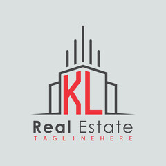 Obraz premium initial monogram logo for real estate with Home and Building shape creative design. 