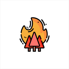 camp fire icon