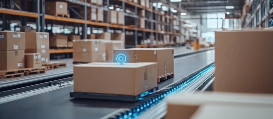 Smart Warehouse Automation: Conveyor System Tracking Packages with Efficiency