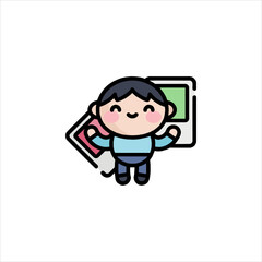 cartoon character running