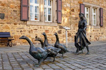 The Gänseliesel monument in Melsungen
