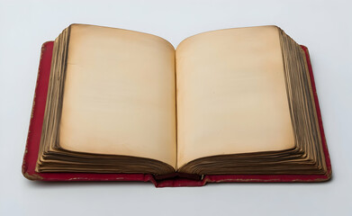 Fototapeta premium Open Antique Book with Blank Pages Ready for Your Message