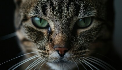 Fototapeta premium Close-up of tabby cat's face