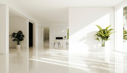 Fototapeta premium Modern, bright, minimalist interior
