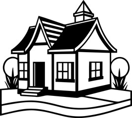 house icon silhouette vector illustration