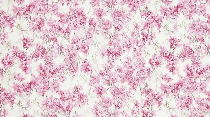 Fototapeta premium Delicate pink floral print on a light background.