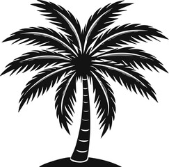 Obraz premium palm tree silhouette vector illustration