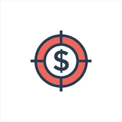 dollar sign on a white background