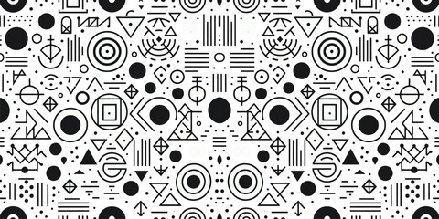 Fototapeta premium Seamless Geomatric Vector Pattern of interlocking , sharp edges, consistent lighting, 3D block illusion, repetitive and tileable, clean and modern