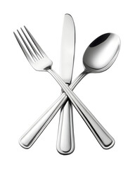 Fork, knife, spoon, cutlery isolated on transparent background