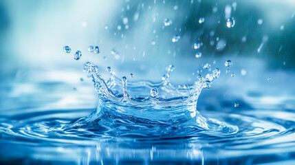 Smiling water splash abstract art with dynamic movement and vibrant colors, representing energy and fluidity
