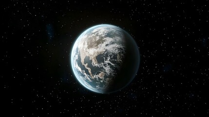 Obraz premium Stunning View of Earth From Space Highlighting Natural Beauty