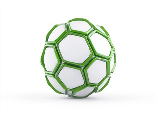 Fototapeta premium Abstract Sphere with Hexagon Panels