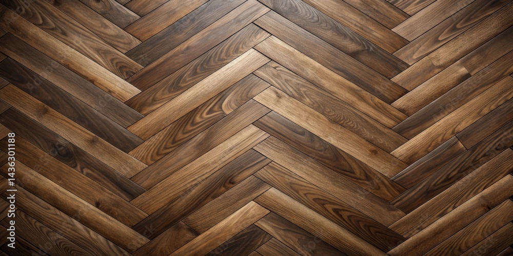 Aufkleber Dark Wood Herringbone Floor Pattern A Rich Textured Background Image for Design Projects