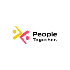 People together human unity logo icon design vector