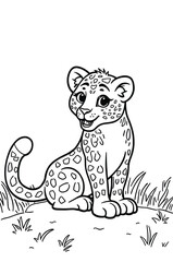 Friendly Cub Sitting On A Hill