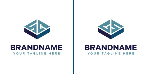 Letters SC and CS Box Logo, symbolizing strength, stability, and precision