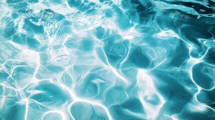 Abstract Blue Water Texture with Light Reflections