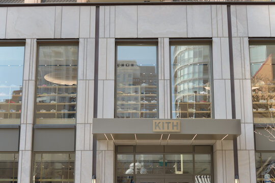 exterior building facade and sign of Kith Toronto located at 78 Yorkville Avenue, Toronto, ON