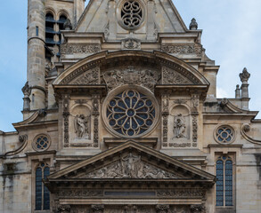 La rose de l'église Saint-Étienne-du-Mont, 5ème arrondissement, Paris, France