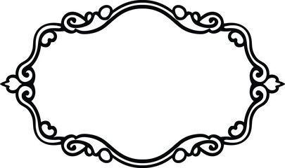 decorative frame with floral ornament