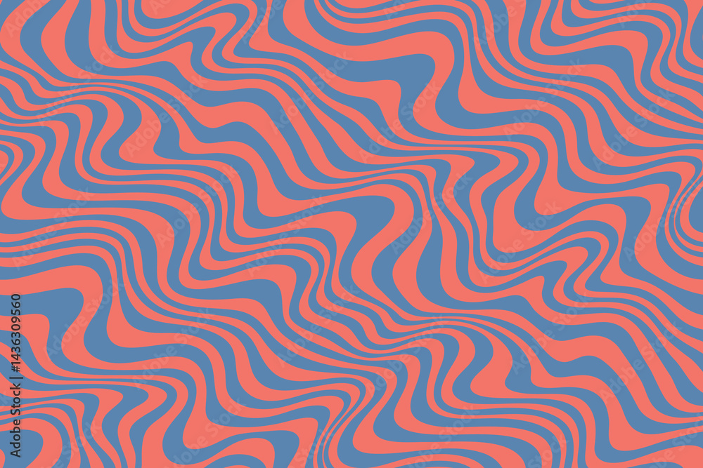 Poster abstract seamless horizontal background with colorful waves. trendy vector illustration