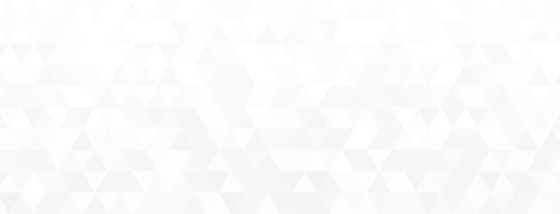 Soft light white abstract futuristic geometric pattern. Triangle texture in silver colors
