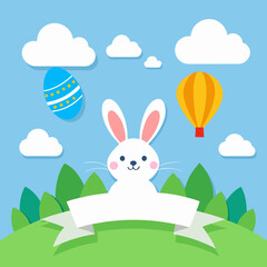 Obraz premium easter bunny with eggs