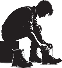 Boot Lacing illustration