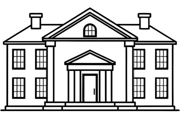 Minimalist House Line Art Vector | House Logo Icon Clipart Illustration on White Background