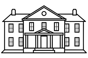 Minimalist House Line Art Vector | House Logo Icon Clipart Illustration on White Background