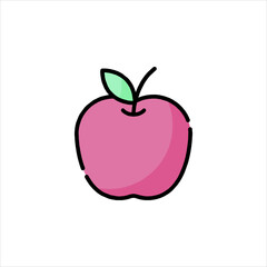 red apple vector illustration