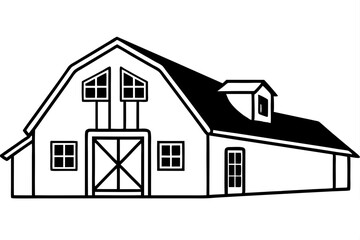 Minimalist House Line Art Vector | House Logo Icon Clipart Illustration on White Background