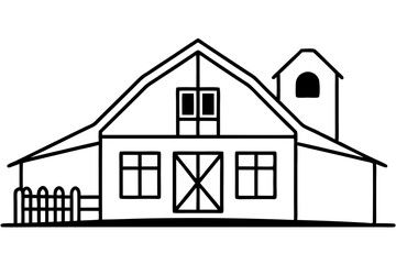 Minimalist House Line Art Vector | House Logo Icon Clipart Illustration on White Background