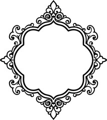 abstract floral frame